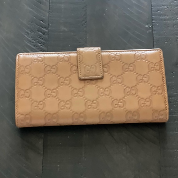 EUC GUCCI BROWN LONG WALLET W 47' CHAIN - Picture 5 of 14